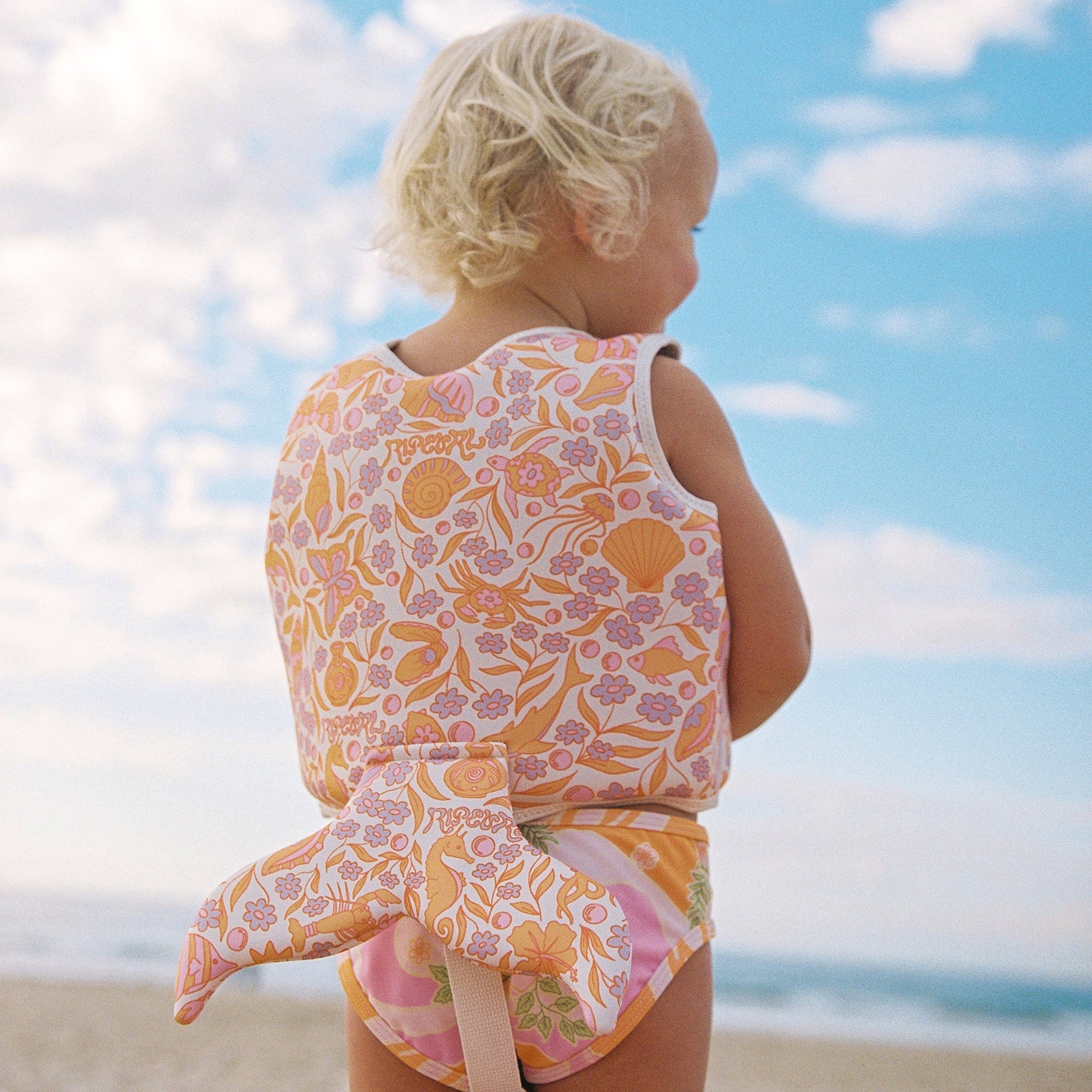 Kids Swim Vest 2-3 | Ocean Magic Pink 3D