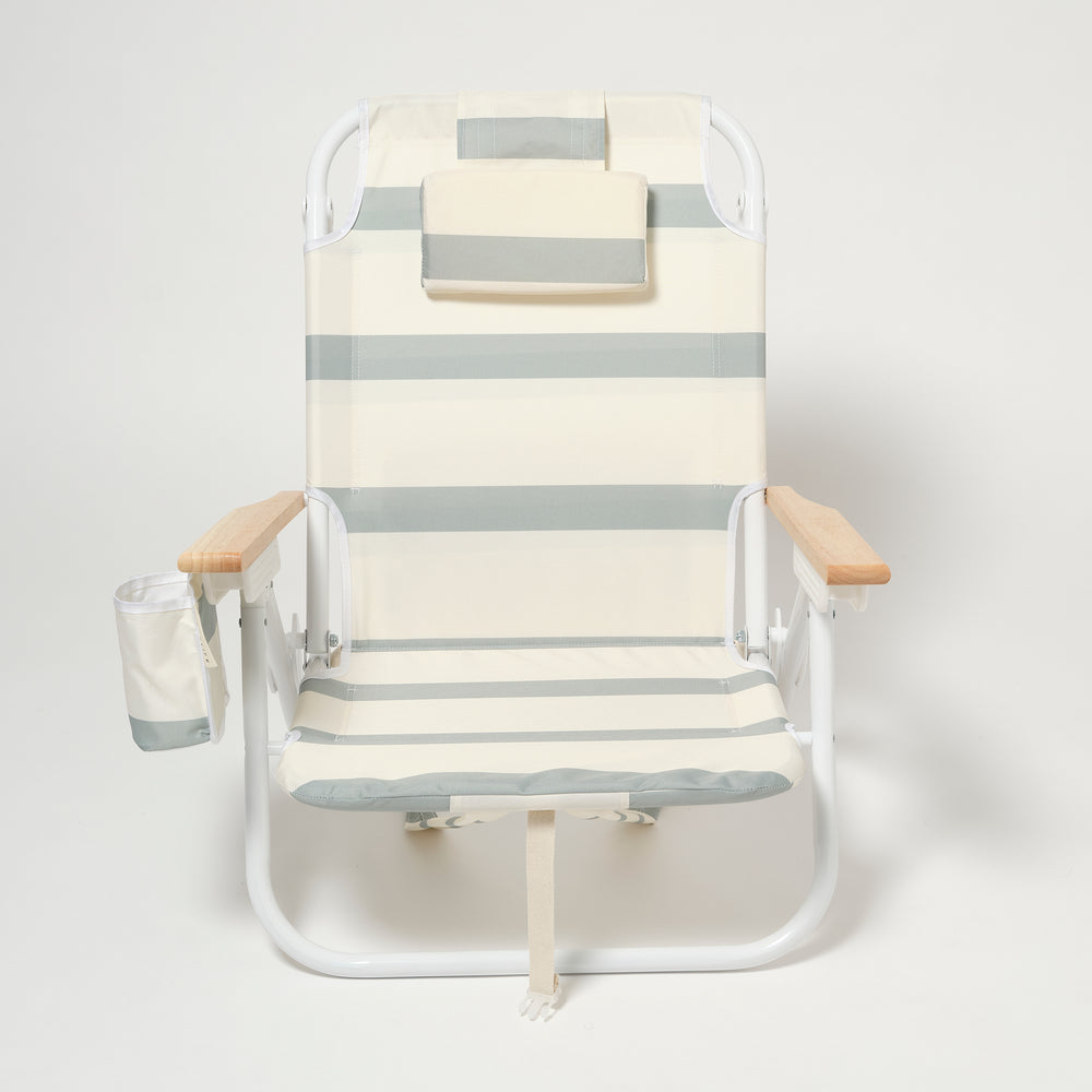 Beach Chair Deluxe | La Palma Sage Stripe