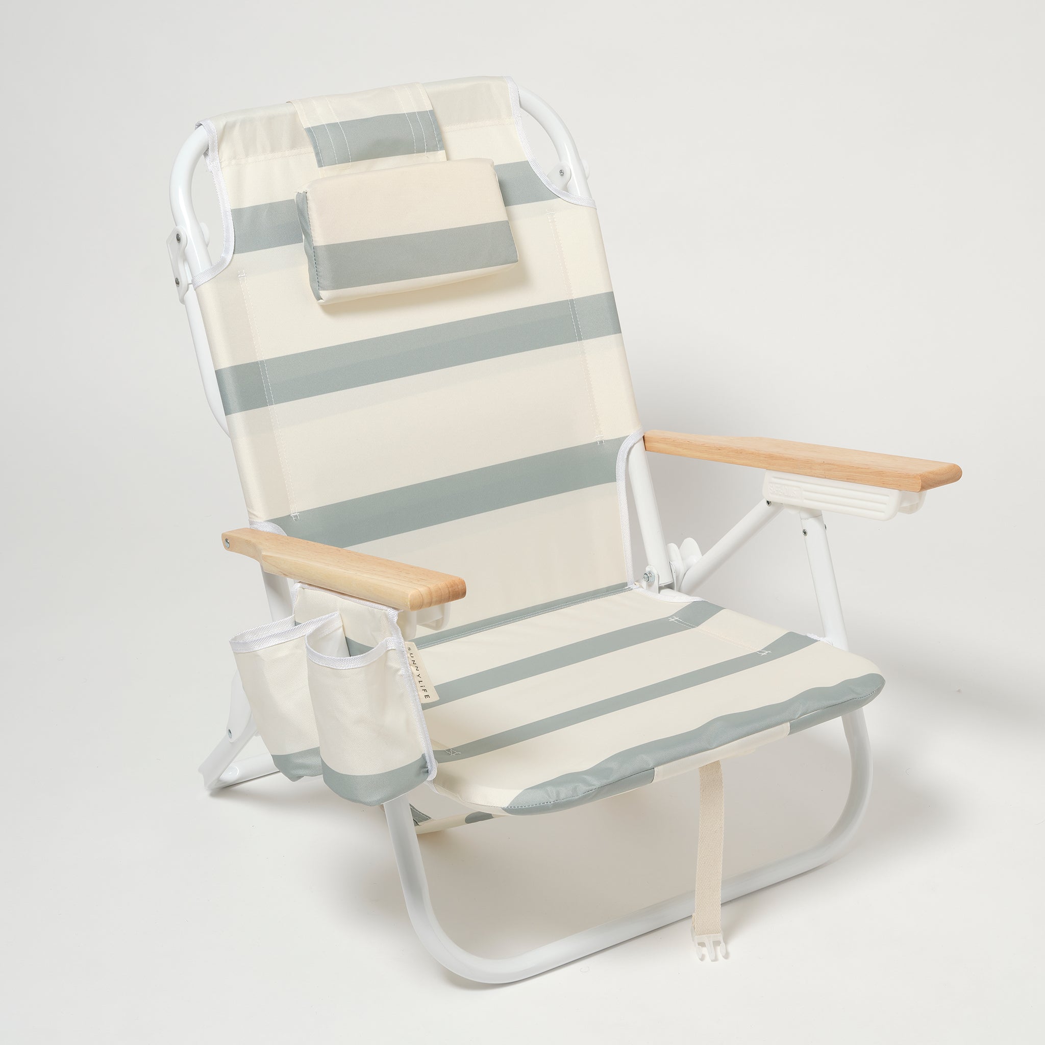 Beach Chair Deluxe | La Palma Sage Stripe