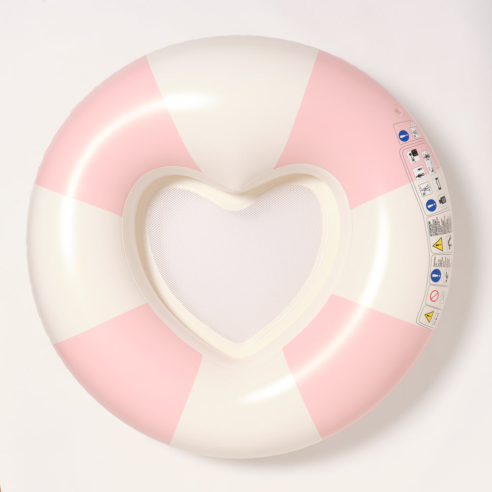 Luxe Pool Ring | Stole My Heart Pink Stripe