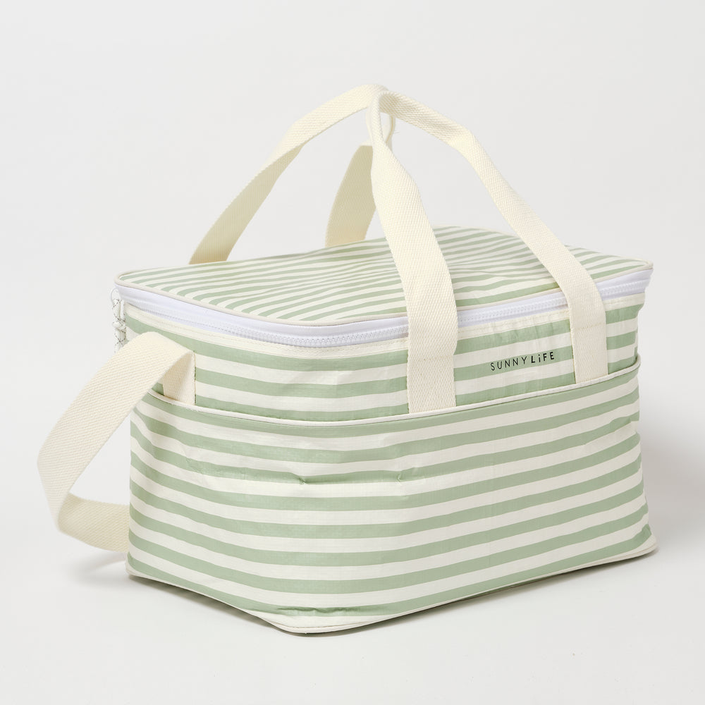 Light Cooler Bag | La Palma Sage Stripe