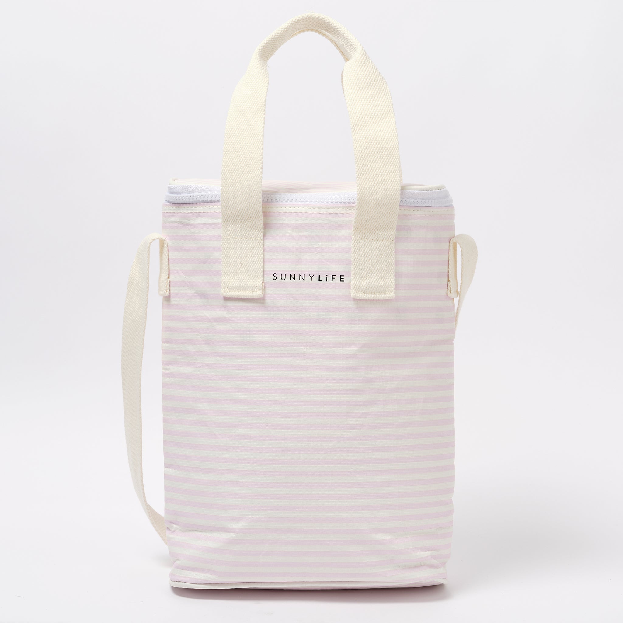 Light Cooler Drinks Bag | Lazy Days Pink Stripe