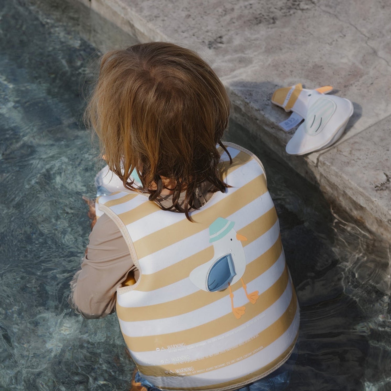 Float Vest 4-6 | Sid the Seagull Mustard Stripe