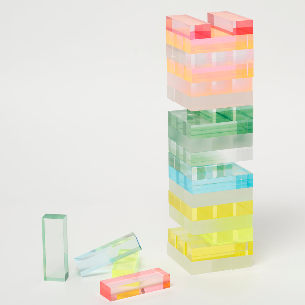 Lucite Jumbling Tower | Ombre Sherbert